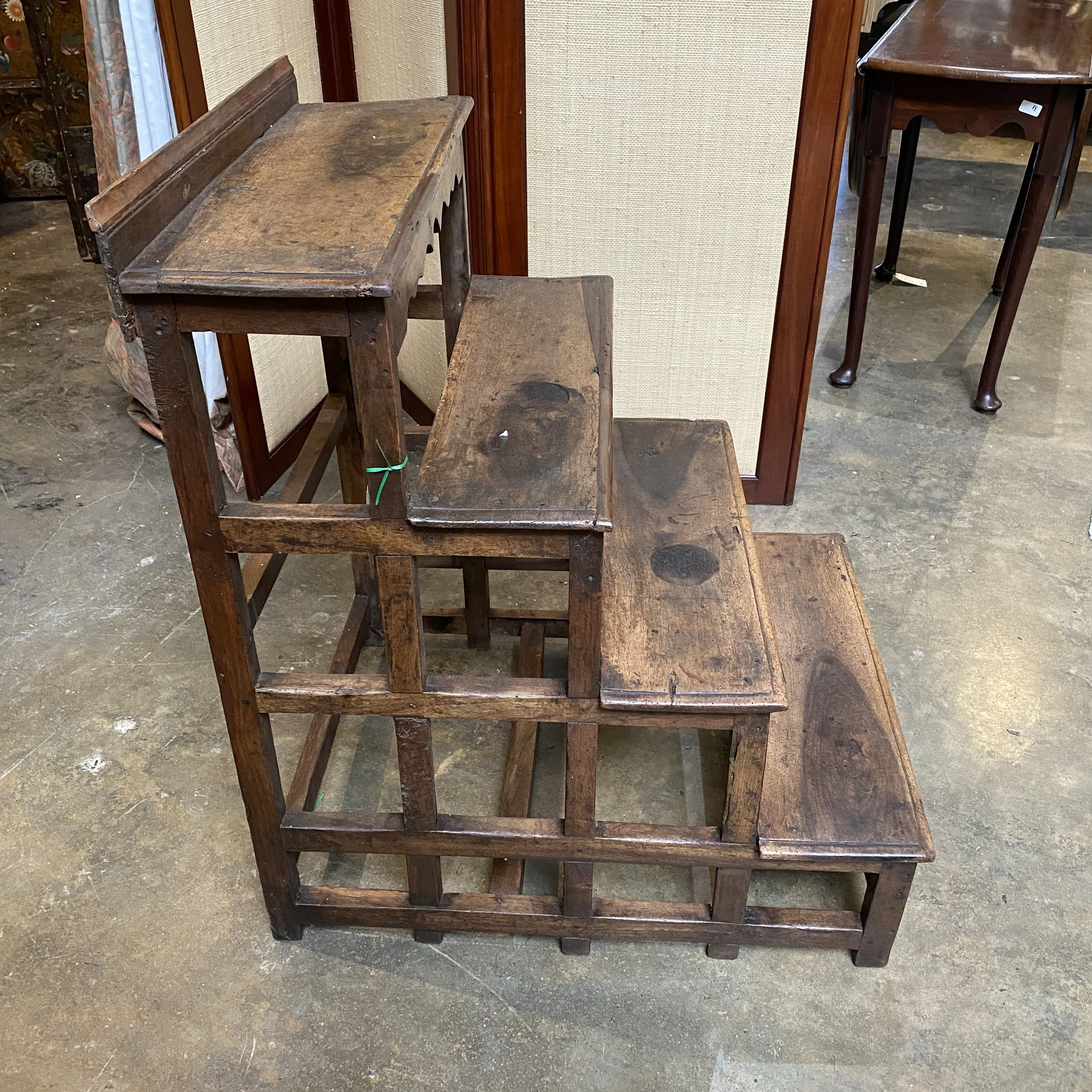 Late 17th Century Tuscan Walnut Library Steps, Italy, circa 1680